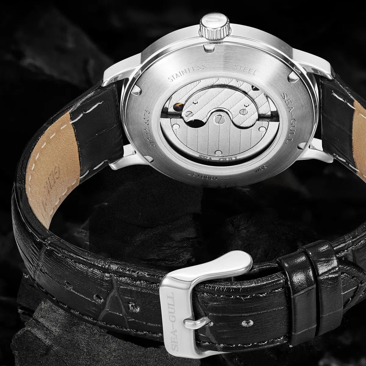 Seagull Men's Leather Dive Watch