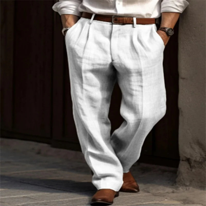 Classic Linen Relaxed Fit Trousers