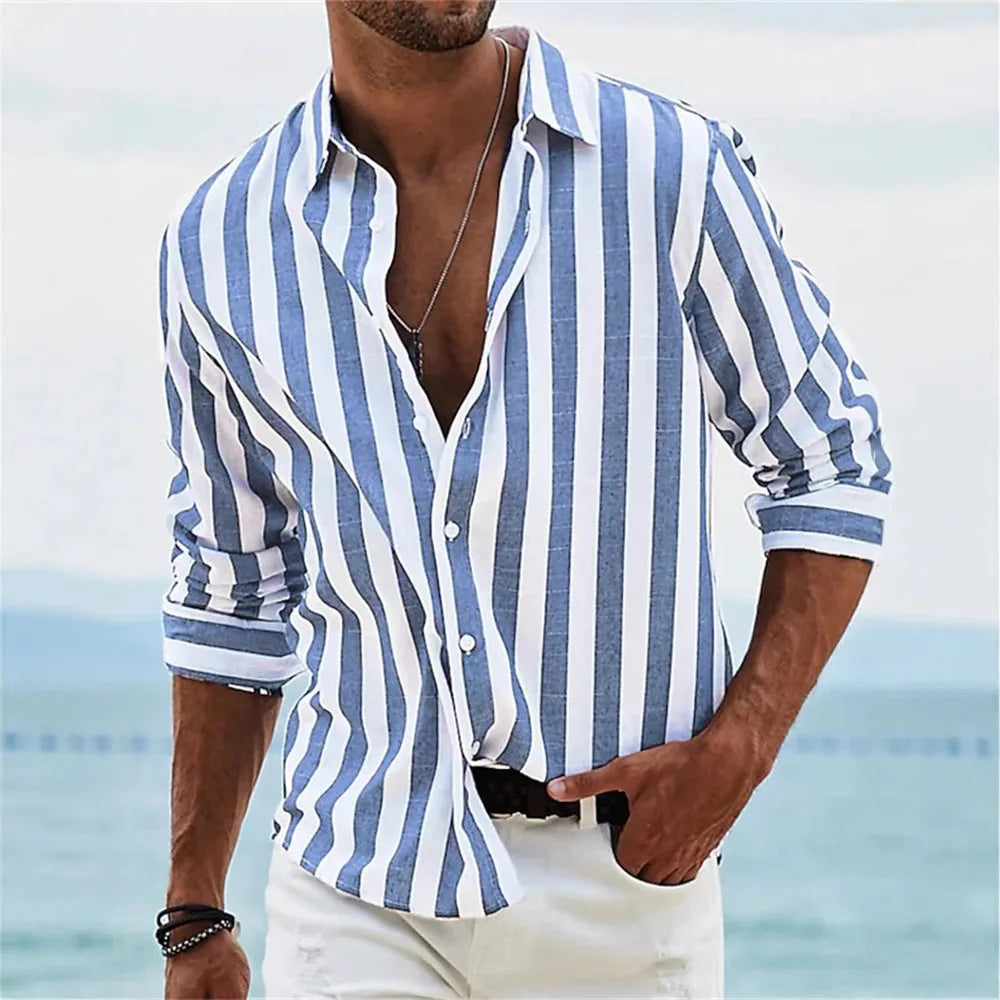 Trendy 3D Striped Slim Fit Jacket