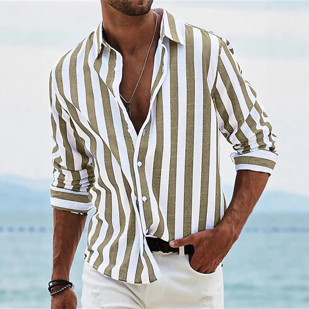 Trendy 3D Striped Slim Fit Jacket