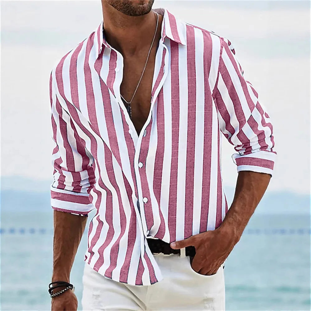 Trendy 3D Striped Slim Fit Jacket