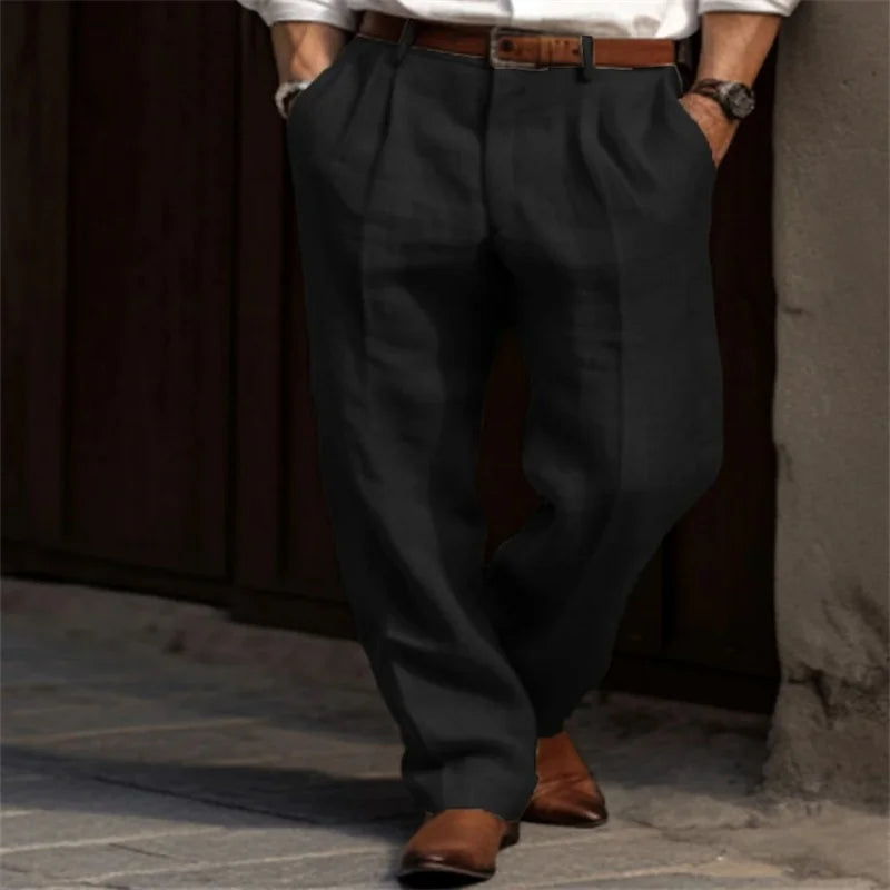 Classic Linen Relaxed Fit Trousers