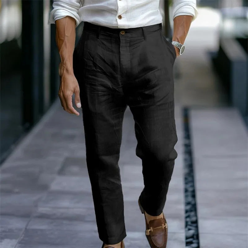 Men's Elegant Linen Trousers