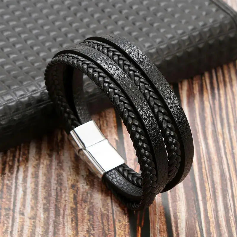 Stylish Men's Multi-Layer Leather Bracelet
