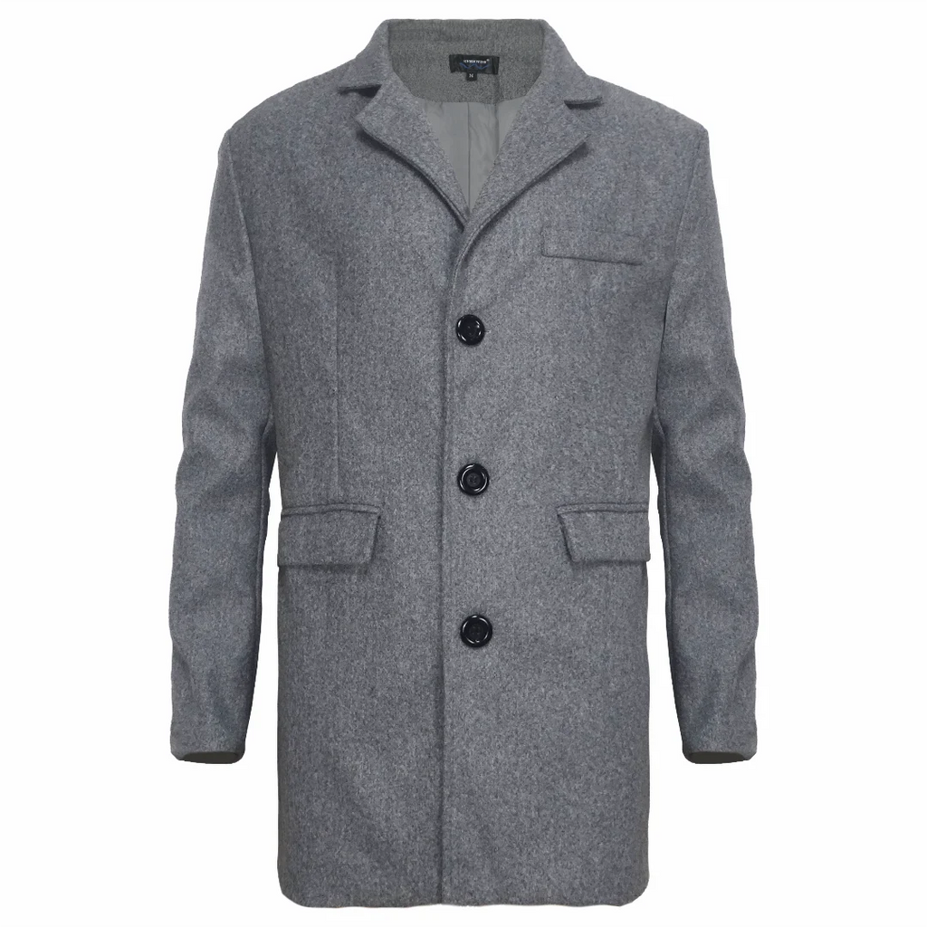 Casual Wool Coat British Style
