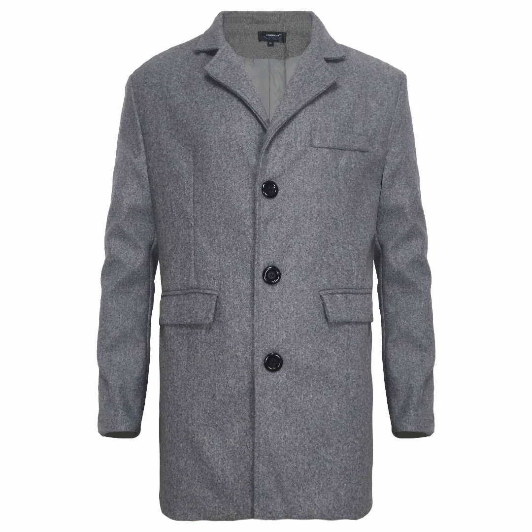 Casual Wool Coat British Style