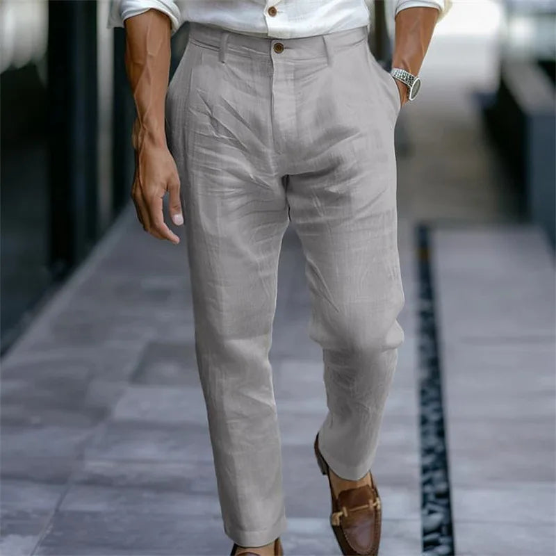 Men's Elegant Linen Trousers