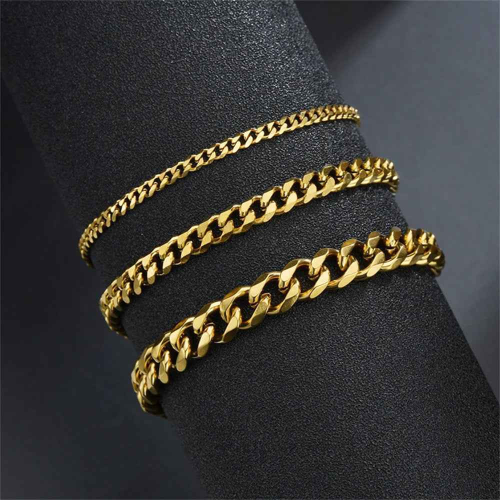 Gold Cuban Link Bracelet for All