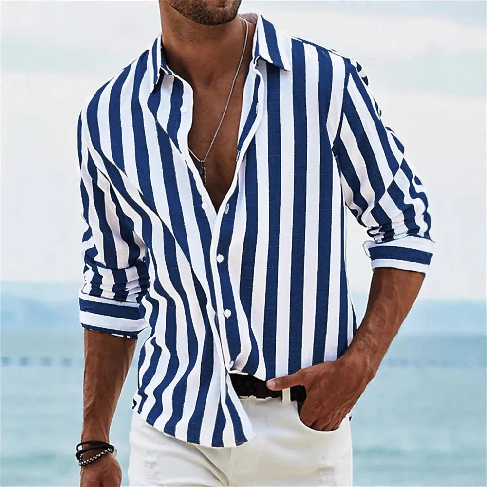 Trendy 3D Striped Slim Fit Jacket