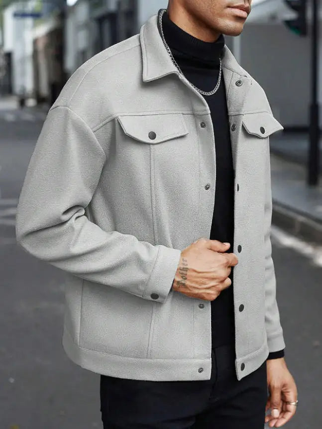 Men's Elegant Wool Blend Jacket
