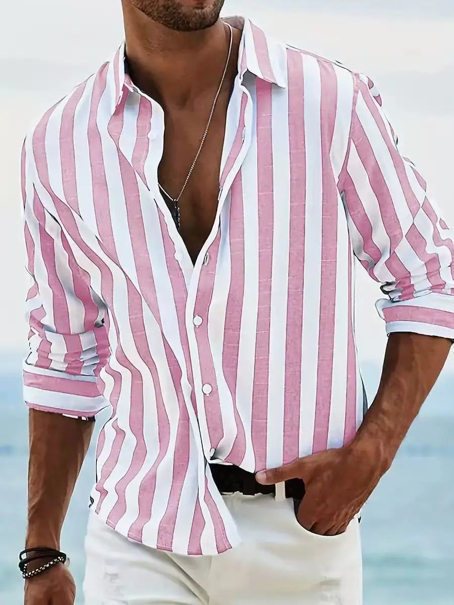 Trendy 3D Striped Slim Fit Jacket