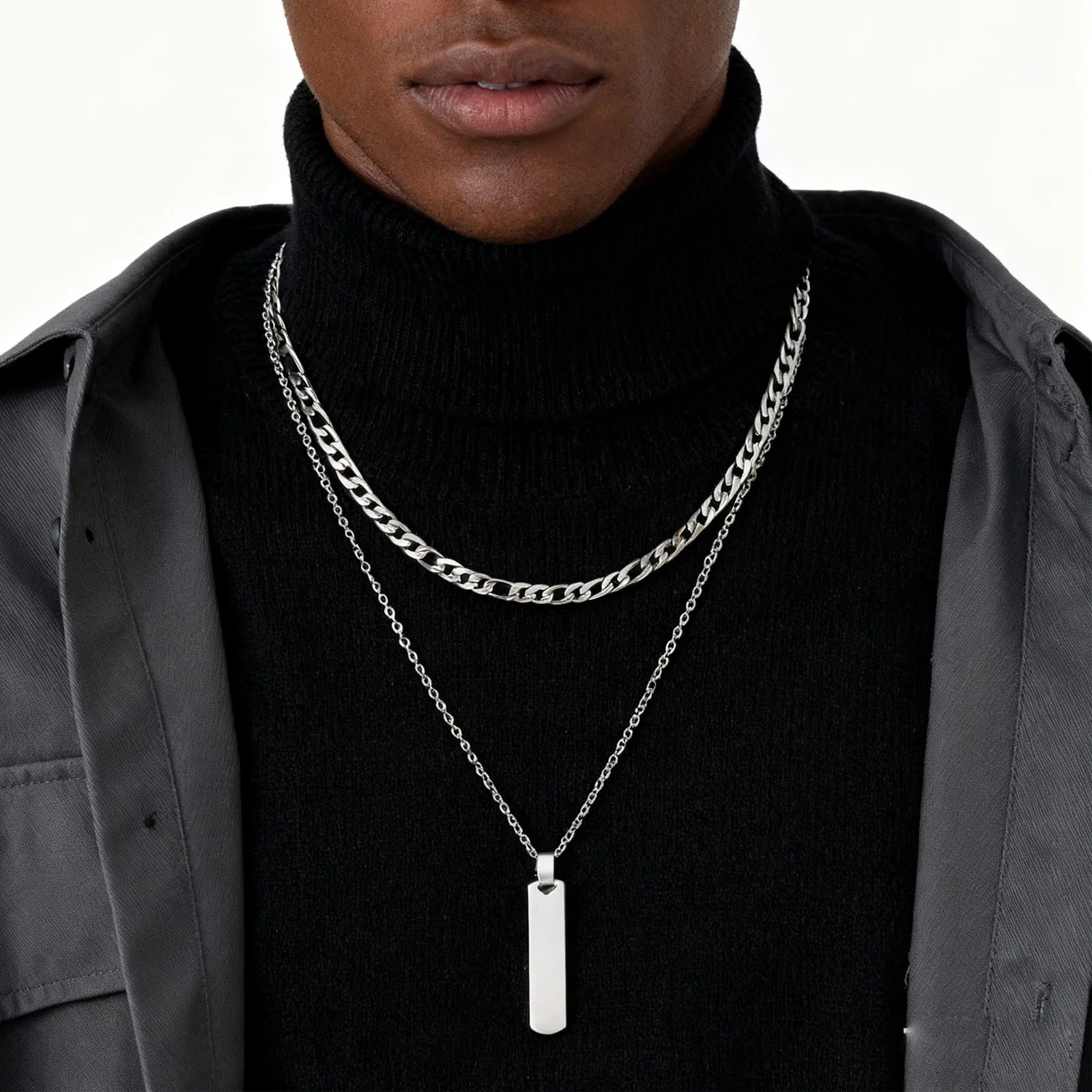 Dual Layered Men's Cuban Necklaces